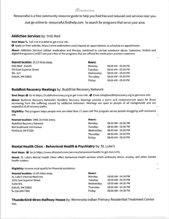 Screenshot of SUD Resourceful Guide